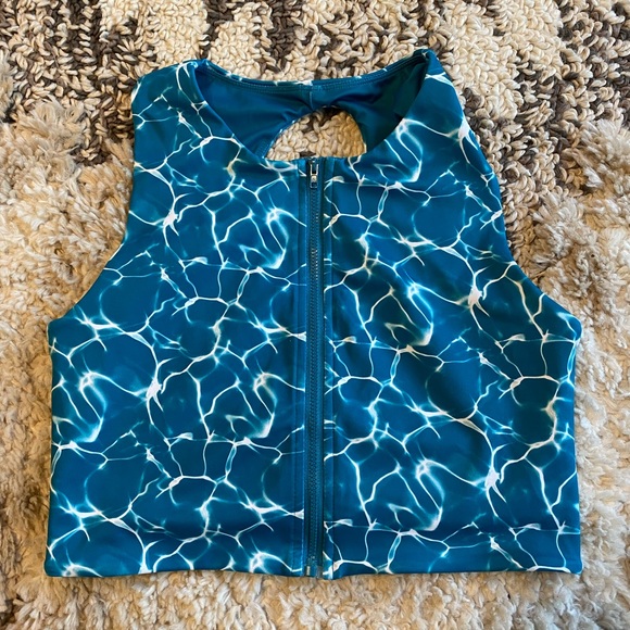 Buffbunny Collection Other - BuffBunny “Under the Sea” Collection - Blue bra with water print - Size Large